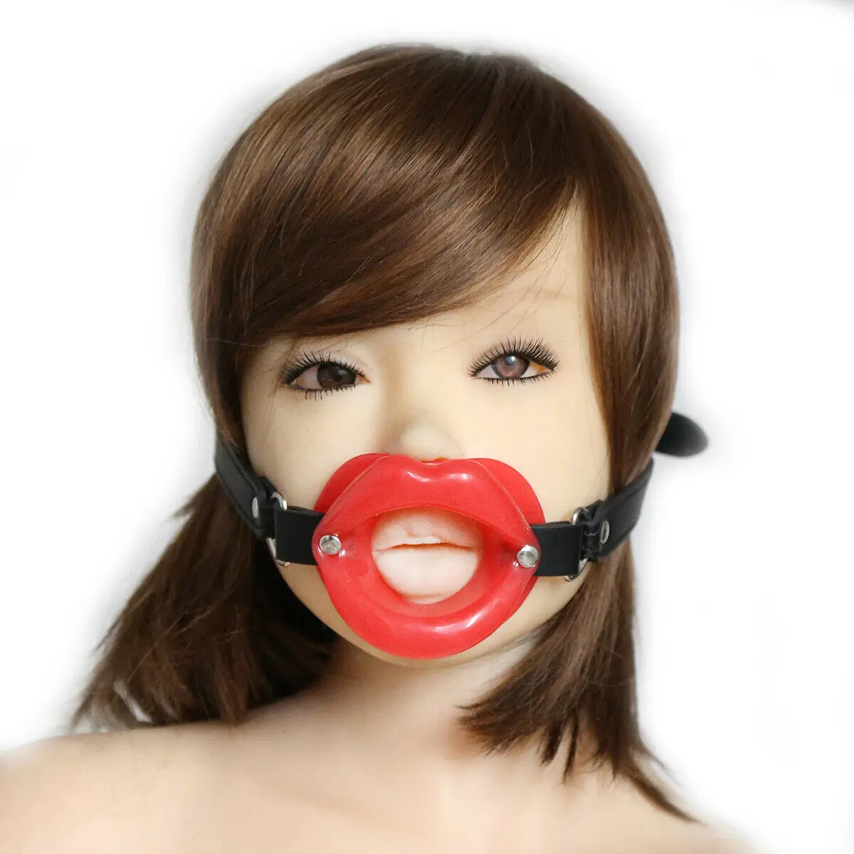 Silicone Open Mouth Gag Oral  BDSM Bondage Mouth Plug Lips Shape Erotic Oral Fixation  BDSM Slave Adult Sexy Toys