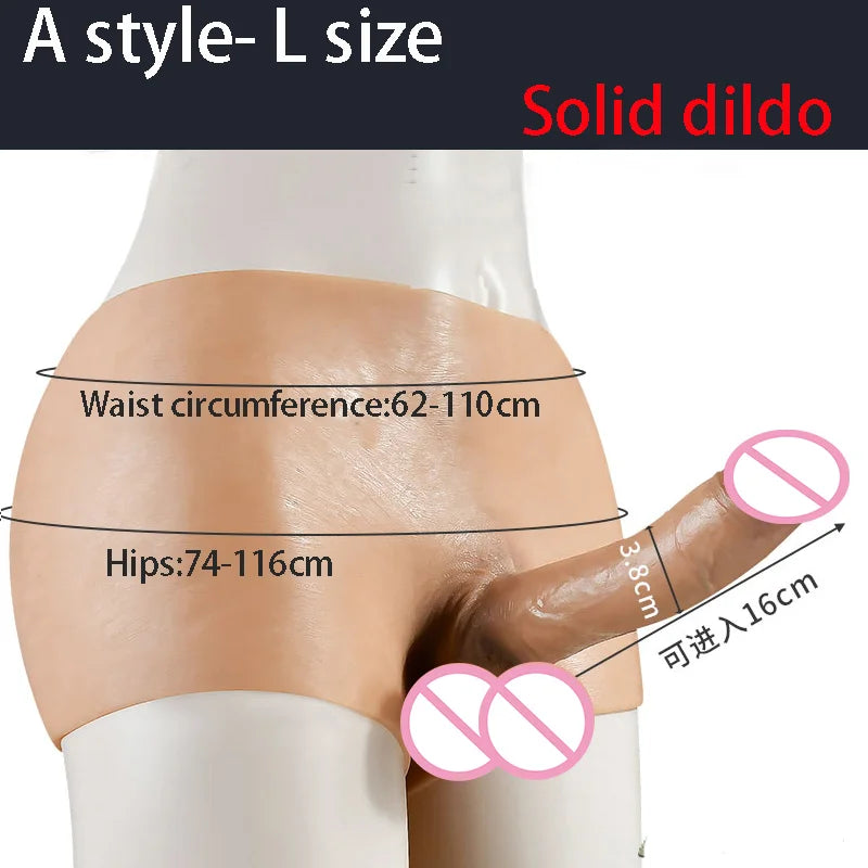 Silicone Pegging Strapon Dildo for Women Man Hollow Dildo Pants Masturbators Big Penis Realistic Dildos For Lesbian Adults Toys