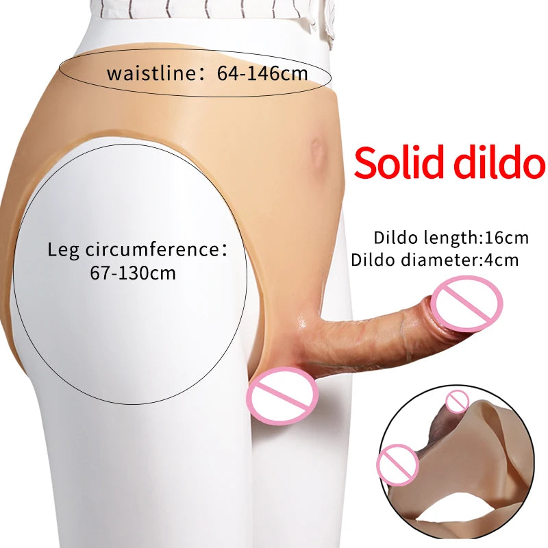 Silicone Pegging Strapon Dildo for Women Man Hollow Dildo Pants Masturbators Big Penis Realistic Dildos For Lesbian Adults Toys