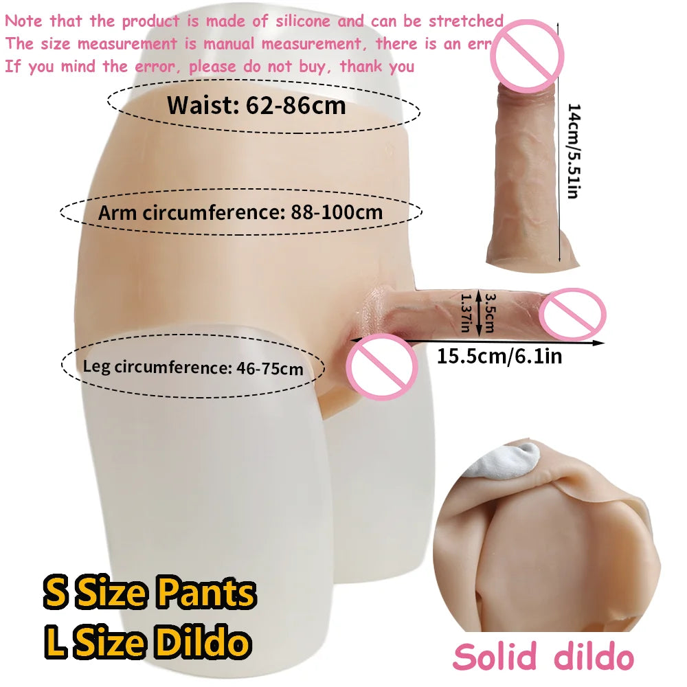 Silicone Pegging Strapon Dildo for Women Man Hollow Dildo Pants Masturbators Big Penis Realistic Dildos For Lesbian Adults Toys