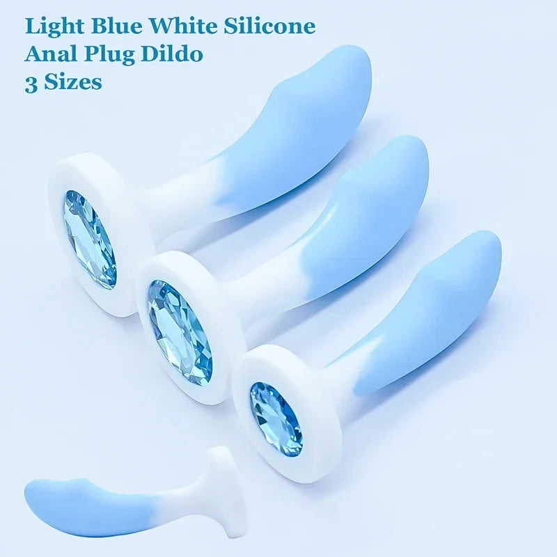 Silicone  Plug Crystal Base Butt Plug Sex Toys For Woman Sexy  Anal  Trainer Adult  Dildo Sex Shop