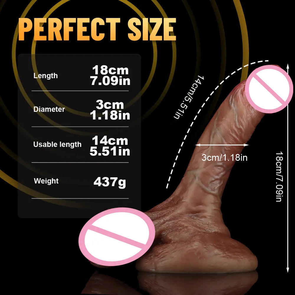 Silicone Realistic Dildo Soft Huge Penis with Suction Cup Flexible G-spot Sex Toys for Woman Lesbian Strapon Female Masturbation