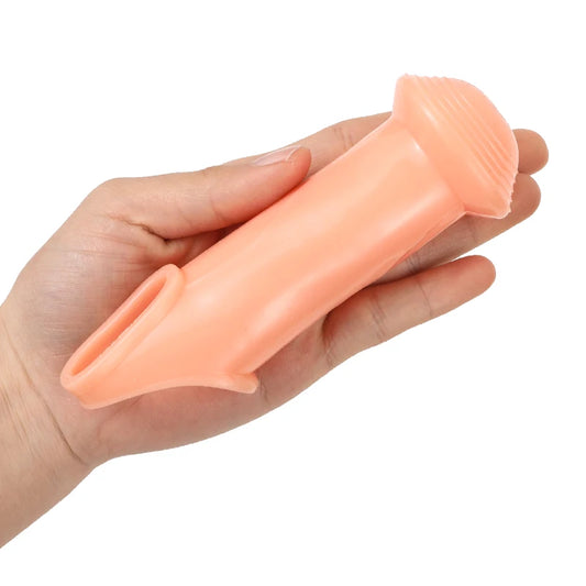 Silicone Reusable Condoms Penis Sleeve Extender Delay Ejaculation Penis Cock Ring Dick Enlargement Adult Sex Toys For Men