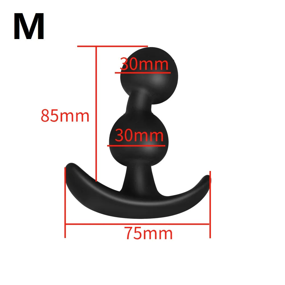 Silicone Small Large Anal Beads Butt Plug Set Wearable Anal Plug Prostate Massage G Spot Sex Toy Man Women