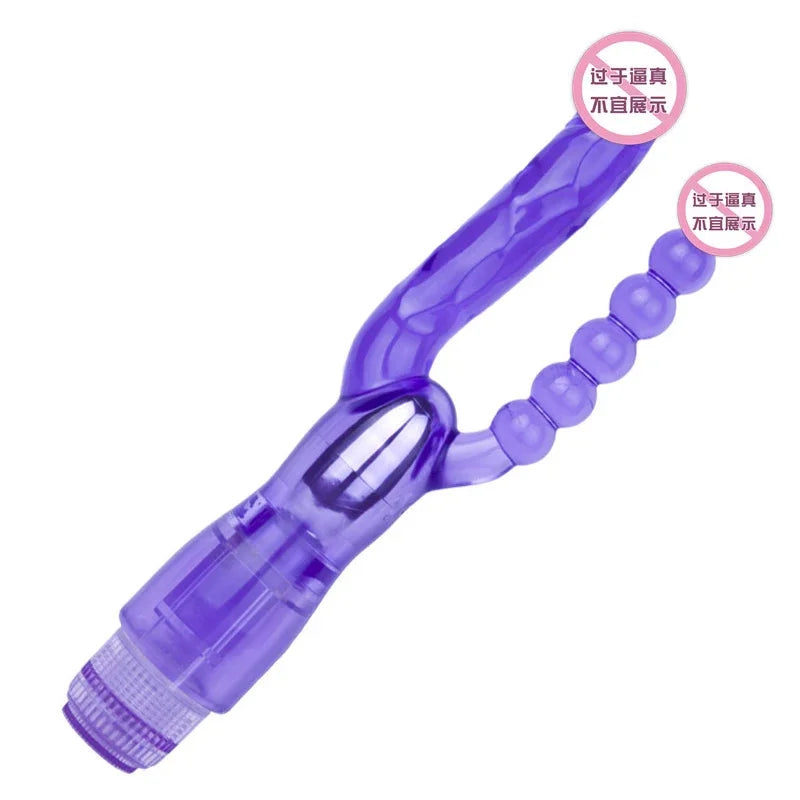 Silicone Soft Double Penetration Vibrator Sex Toys For Women Couples Strapon Dildo Anal Plug G Spot Stimulator Vagina Massage