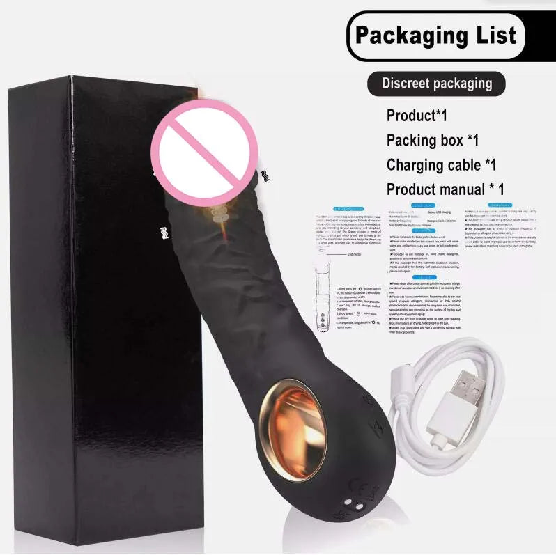 Silicone Thrusting Vibrator Automatic Telescopic G-Spot Clitoris Stimulator Realistic Dildo Masturbation Sex Toy For Women Adult