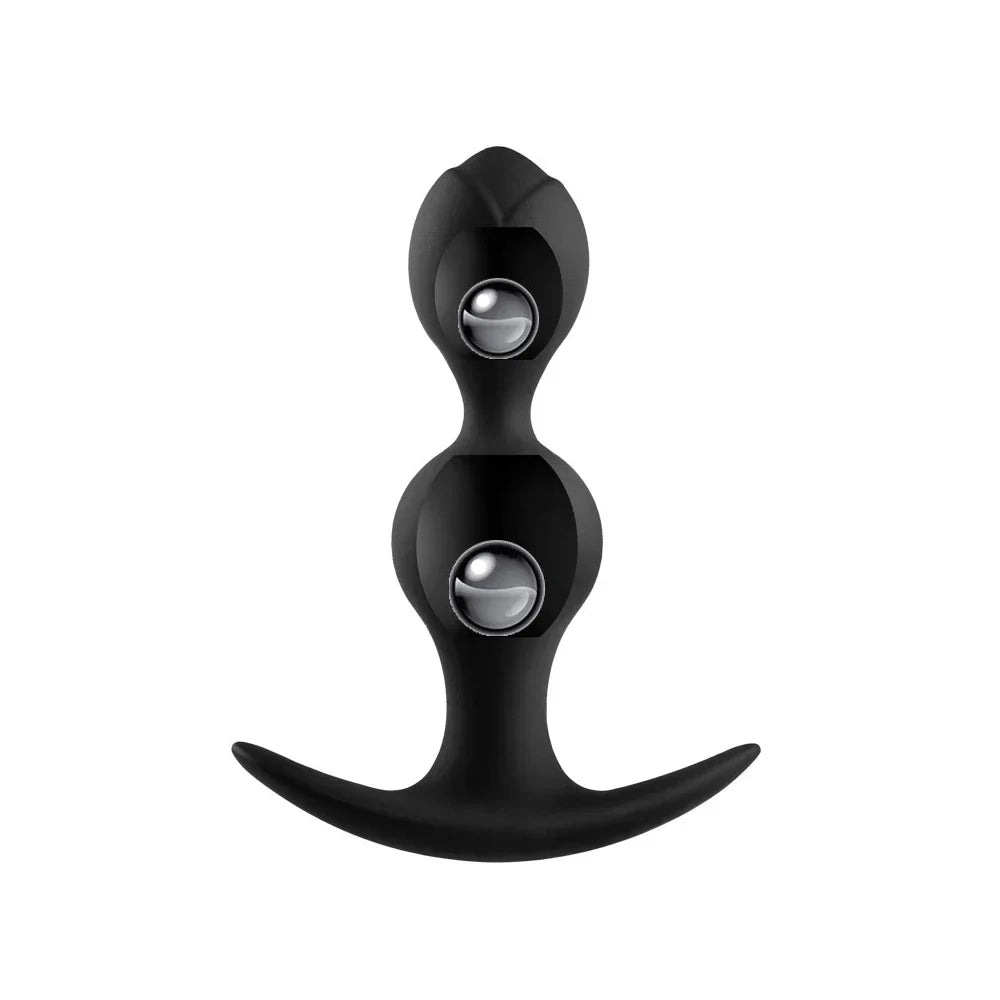 Silicone Vagina Anus Dilator Anal Beads Butt Plug with Metal Ball Adult Products Sex Toys for Men Women Gay Sextoys