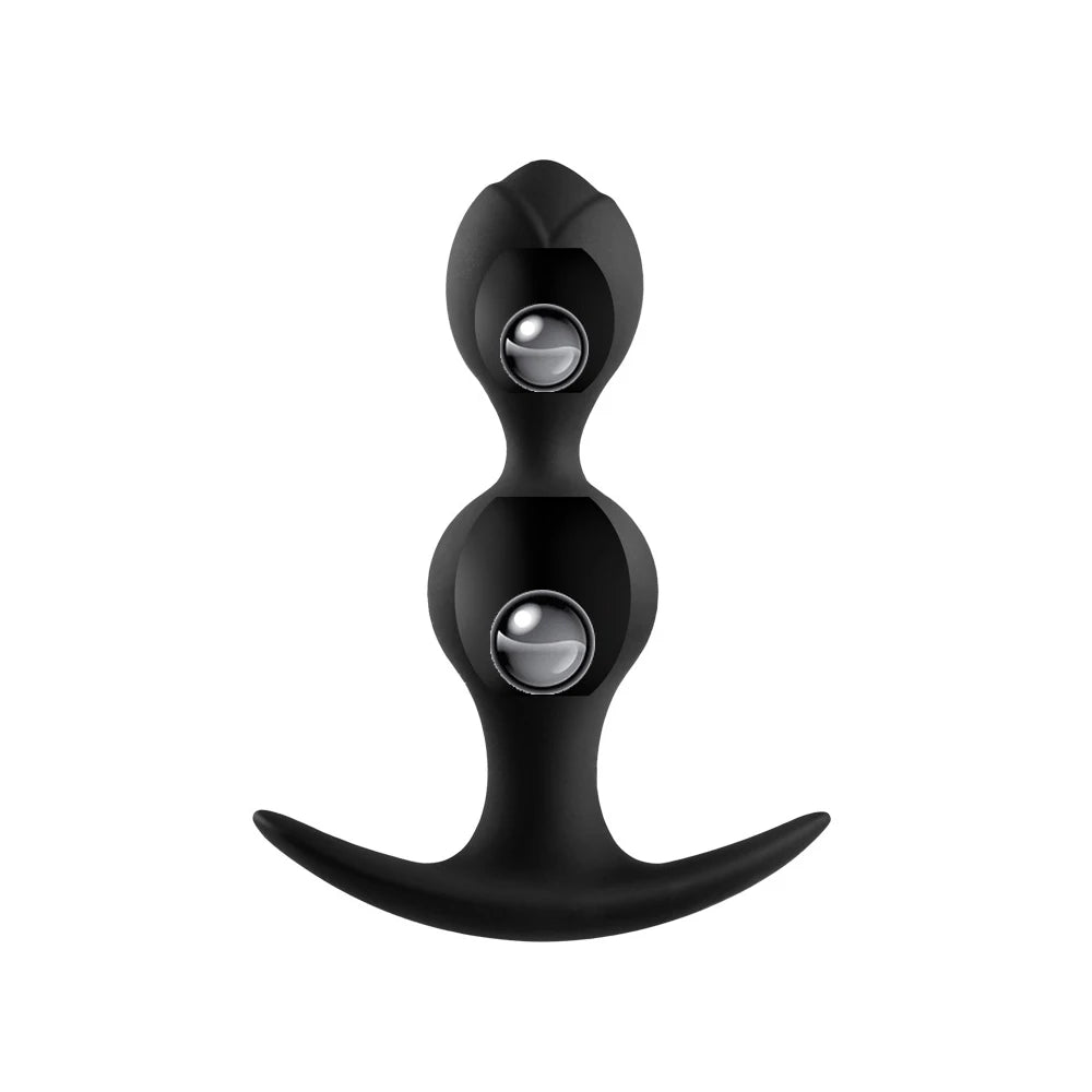 Silicone Vagina Anus Dilator Anal Beads Butt Plug with Metal Ball Adult Products Sex Toys for Men Women Gay Sextoys Anal Plug