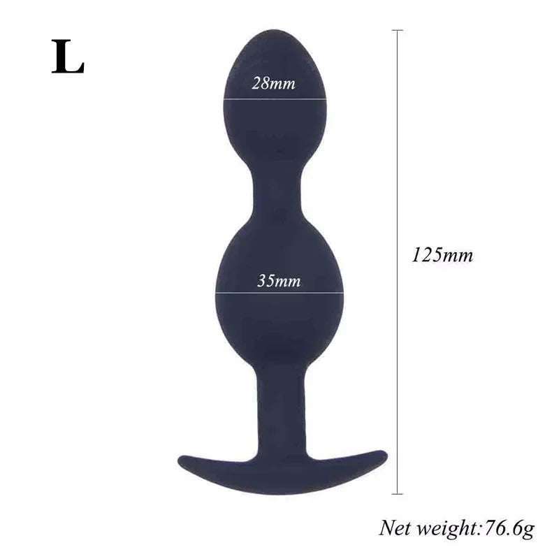 Silicone Wearable Anal Beads Plug With Metal Ball Inside Prostate Massager Butt Plug Vaginal Ball Anal Sex Toys For Beginner