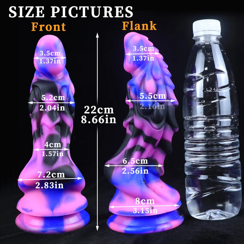 Silicone XXXL dildos for women Big Monster dildo anal toys dreamlike starry blue purple big penis with suction cup sex toys