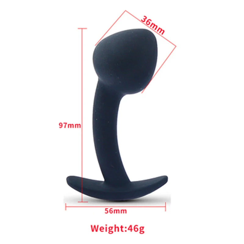 Silicone anal butt plug wearable stimulation ball dildo prostate massage penis fake insert G spot unisex toy for man women