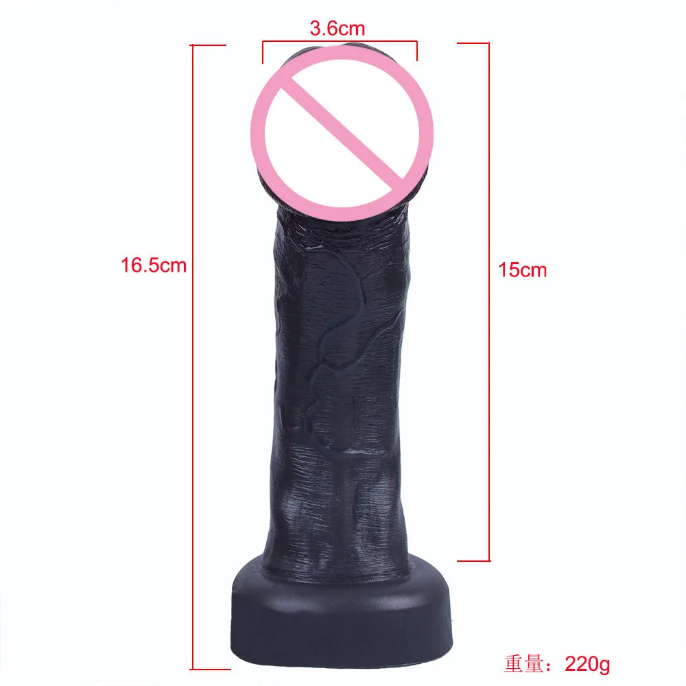 Simulated Silicone Thick Dildos 3 Sizes Suction Cups G-Spot Stimulation Dildo Ass Plug Sex Toys for Women Soft Big Glans Dildo