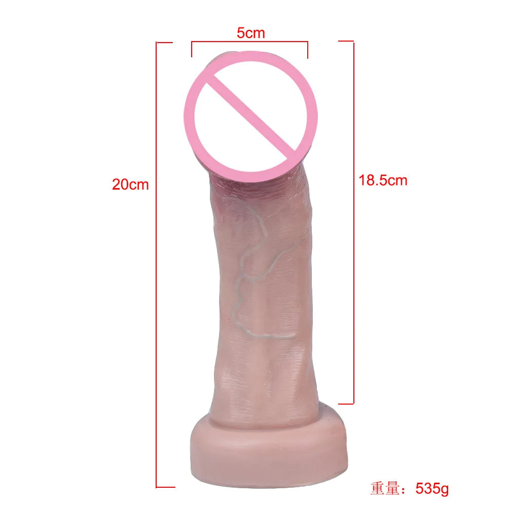 Simulated Silicone Thick Dildos 3 Sizes Suction Cups G-Spot Stimulation Dildo Ass Plug Sex Toys for Women Soft Big Glans Dildo