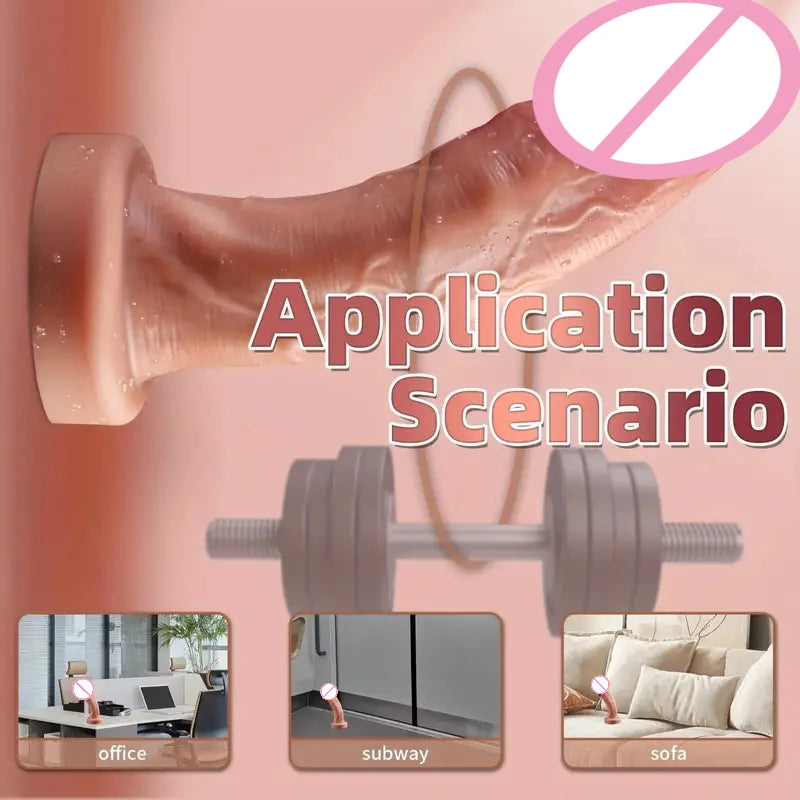 Simulated Silicone Thick Dildos 3 Sizes Suction Cups G-Spot Stimulation Dildo Ass Plug Sex Toys for Women Soft Big Glans Dildo