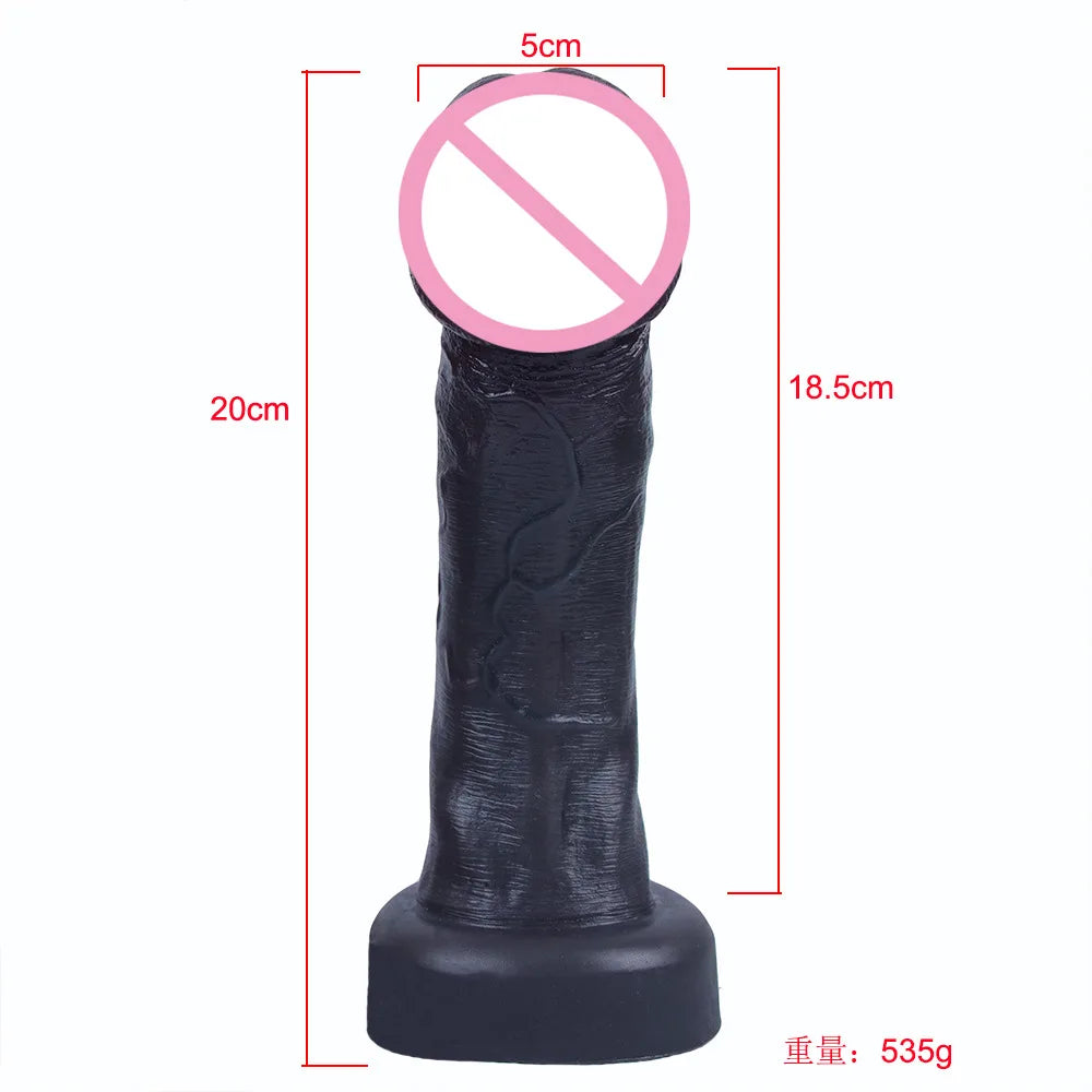 Simulated Silicone Thick Dildos 3 Sizes Suction Cups G-Spot Stimulation Dildo Ass Plug Sex Toys for Women Soft Big Glans Dildo