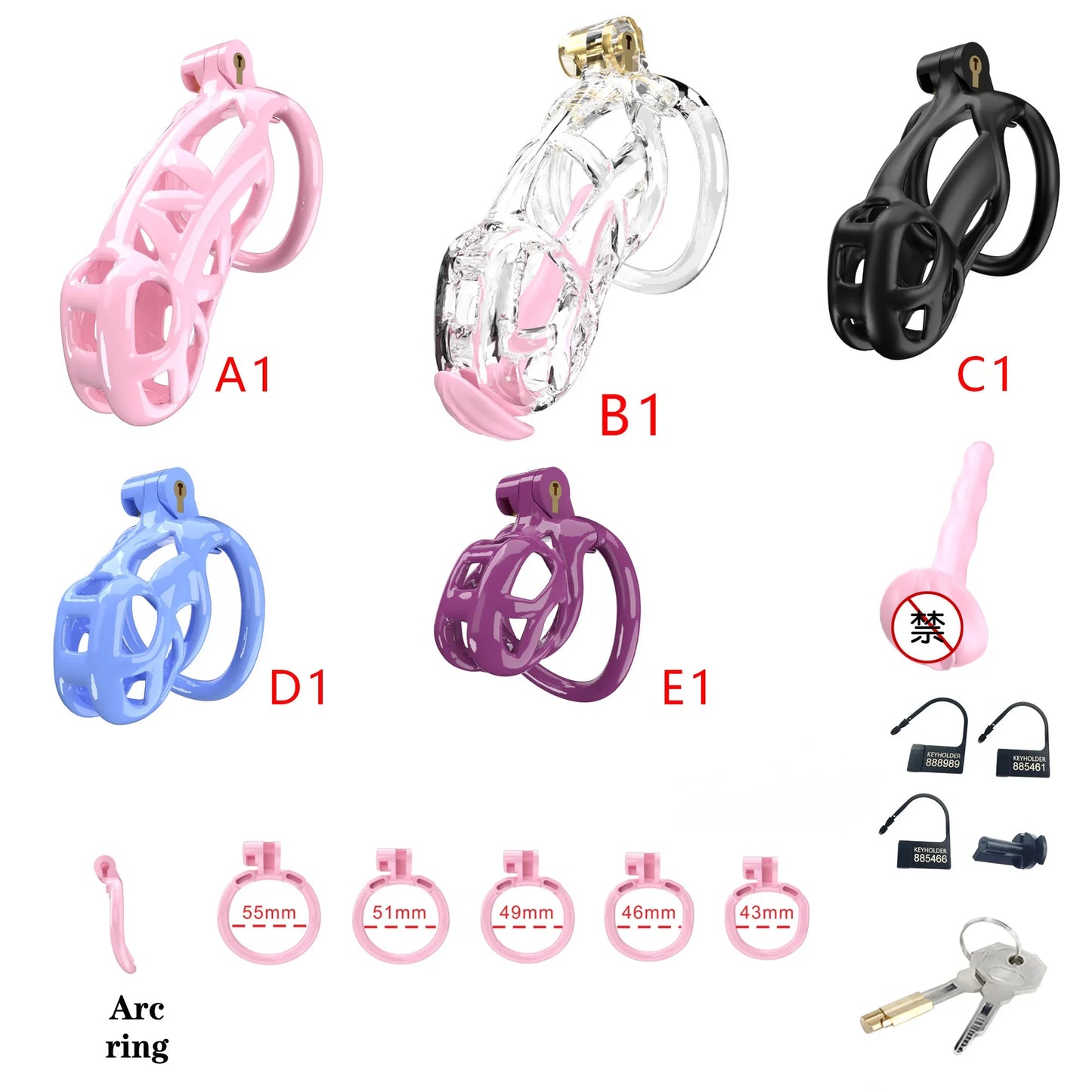 Sissy Clear Chastity Cage Male Device Kit Sex Toys For Men Couples정조대 Cock Lock Penis Ring Bdsm Bondage Adult Games Sex Shop 18+