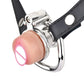 Sissy Flat Chastity Cage With Skin Pussy CBT Game Play Erect Denial Stainless Steel Negative Cock Ring Urethral Sex Tooy for Man