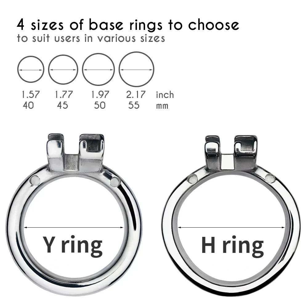 Sissy Flat Chastity Cage with Urethral Sound정조대CBT Game Play콕링Erect Denial Stainless Steel Negative Cock Ring Sex Tooys for Man