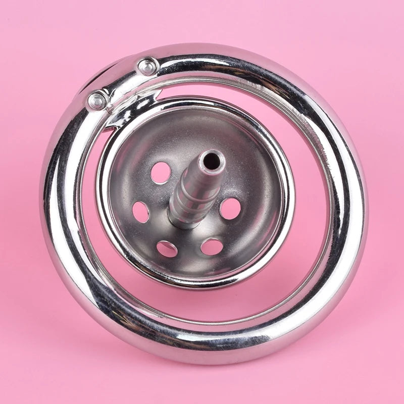 Sissy Negative Chastity Cage with Metal Urethral Plug정조대 for Men 콕링 Creative Combination Stainless Steel Cock Cage BDSM Sex Toys