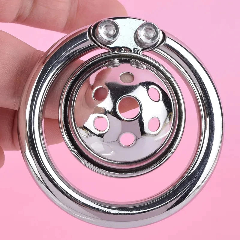 Sissy Negative Chastity Cage with Metal Urethral Plug정조대 for Men 콕링 Creative Combination Stainless Steel Cock Cage BDSM Sex Toys