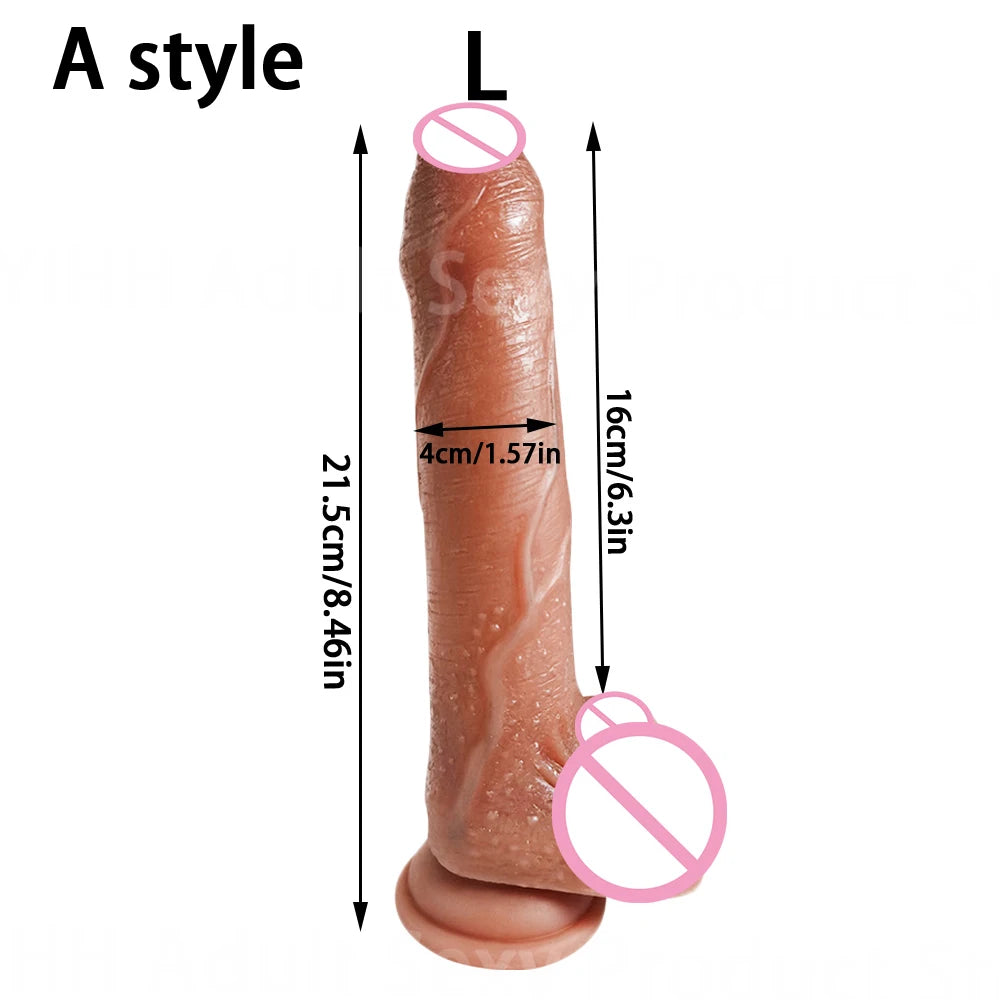 Skin Feeling Realistic Dildo Simulation Penis Sliding Foreskin  Big Dick G Spot Stimulate Strap on Dildo Sex Toys for Adults 18+