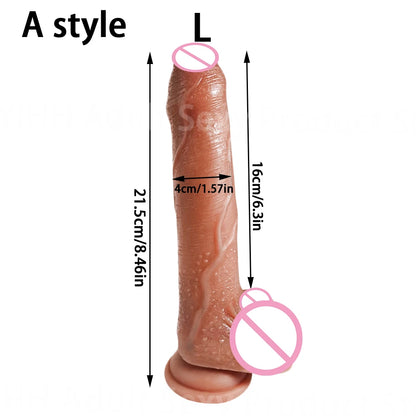 Skin Feeling Realistic Dildo Simulation Penis Sliding Foreskin  Big Dick G Spot Stimulate Strap on Dildo Sex Toys for Adults 18+