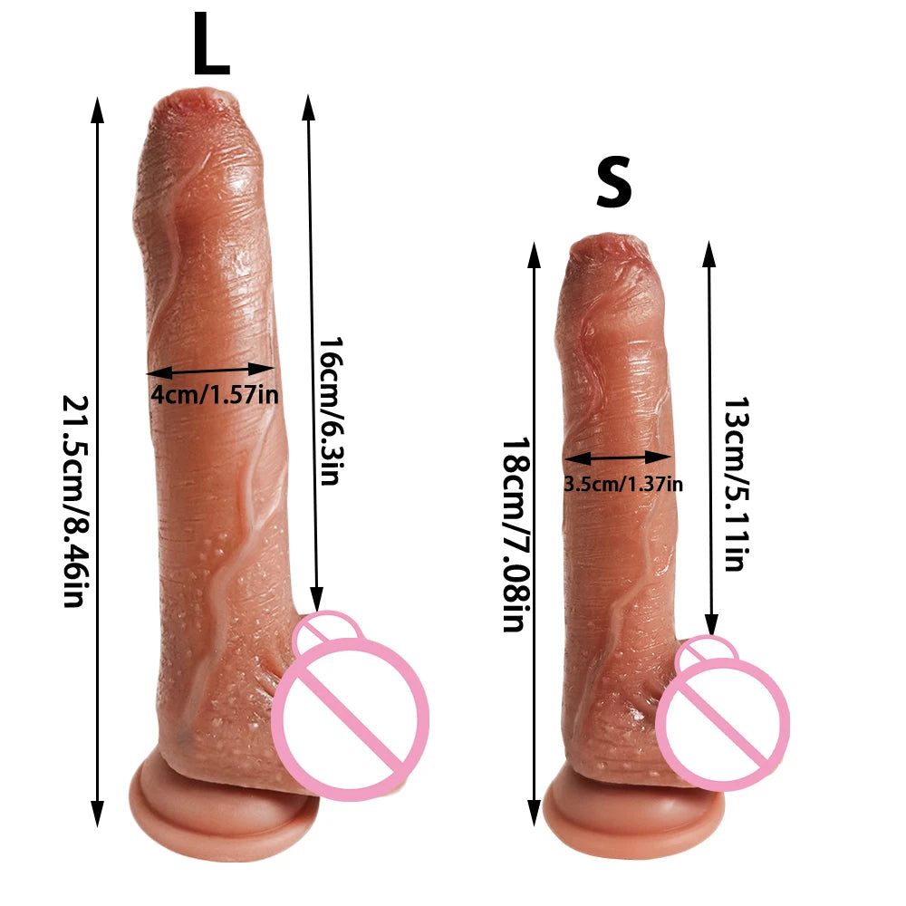 Skin Feeling Realistic Dildo Simulation Penis Sliding Foreskin  Big Dick G Spot Stimulate Strap on Dildo Sex Toys for Adults 18+