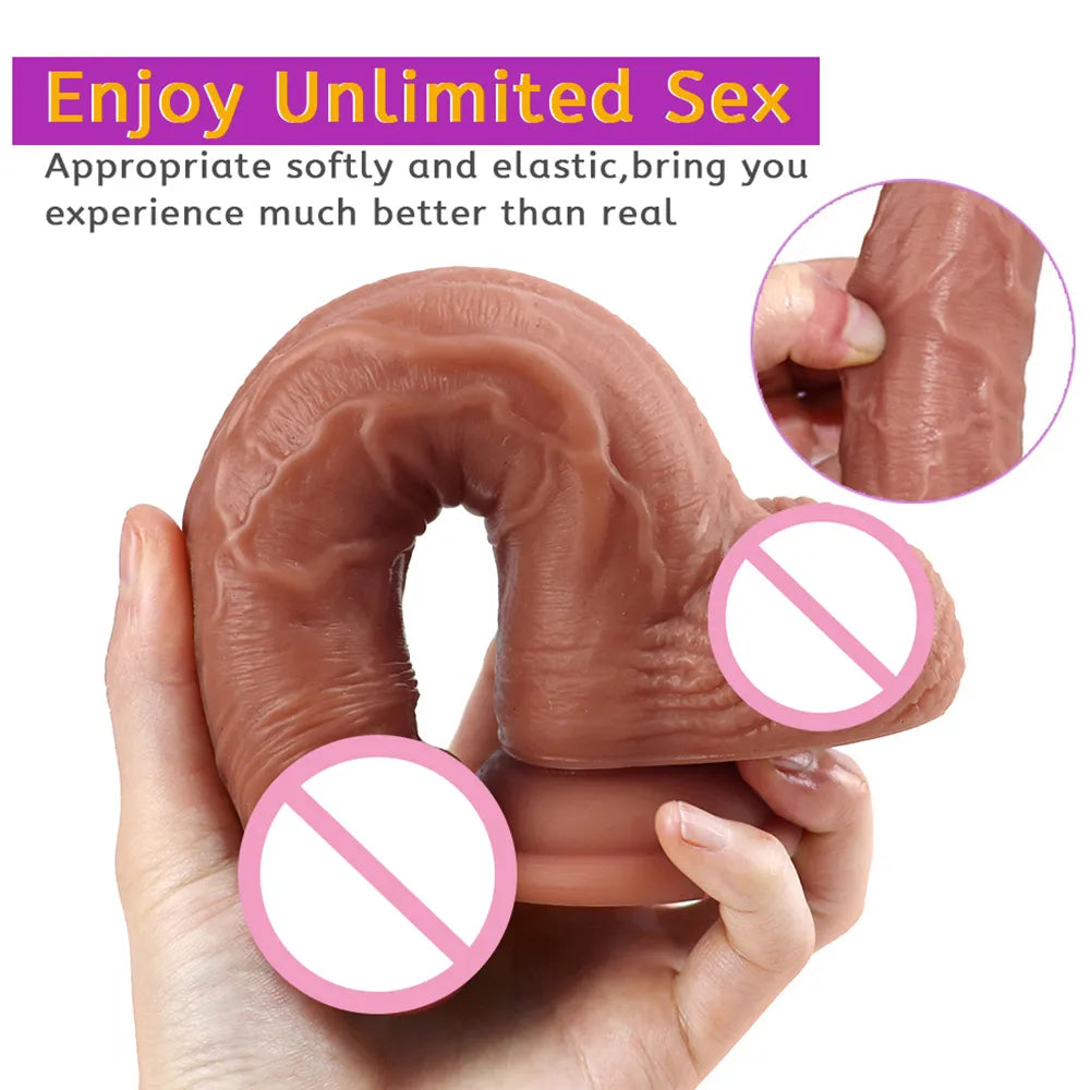 Skin Feeling Realistic Dildo Soft Material Huge Big Penis with Suction –  GXLOCK Store