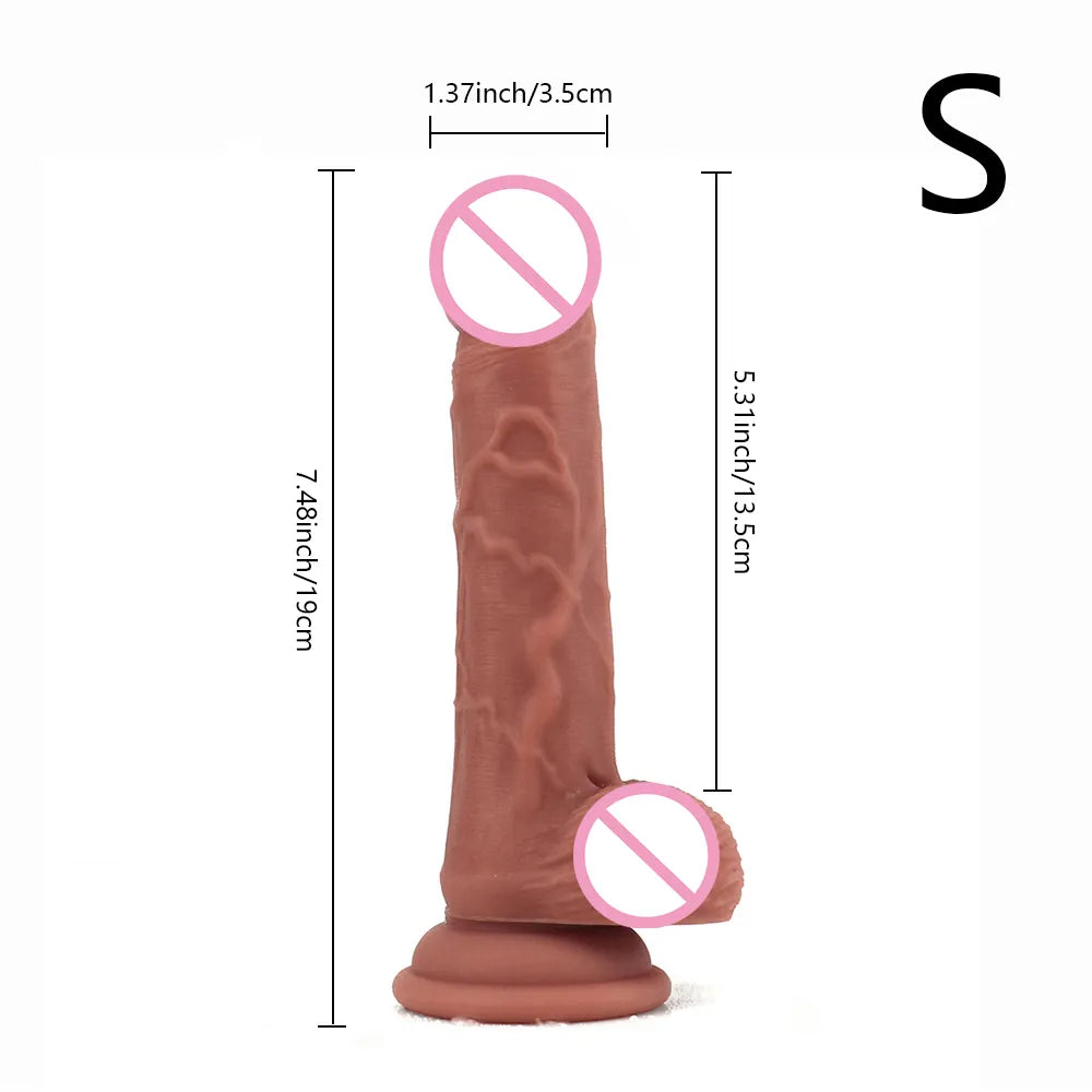 Skin Feeling Realistic Dildo Soft Material Huge Big Penis with Suction Cup Sex Toys for Woman Strapon Female Masturbation