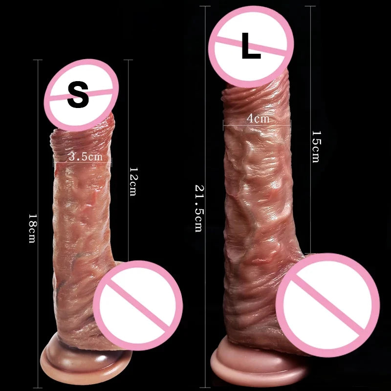 Skin Feeling Realistic dildo Penis for Women Soft Sexy Huge Dildo Female Masturbator Foreskin Move Silicone Big Dick Sex Toys