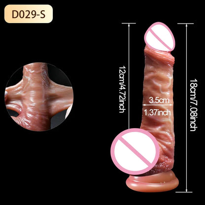 Sliding Foreskin Dildo Realistic Penis for Women Masturbator Suction Cup Dildos Anal Sex Toys for Women Big Dick Sex Products