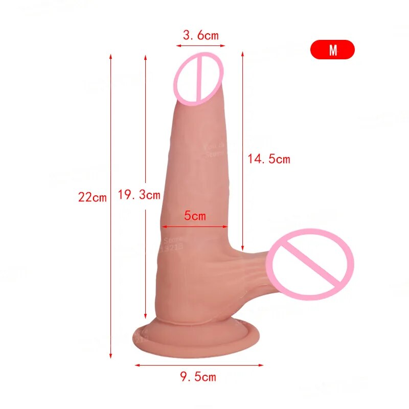 Sliding Foreskin Dildo With Wearable Strap On Penis