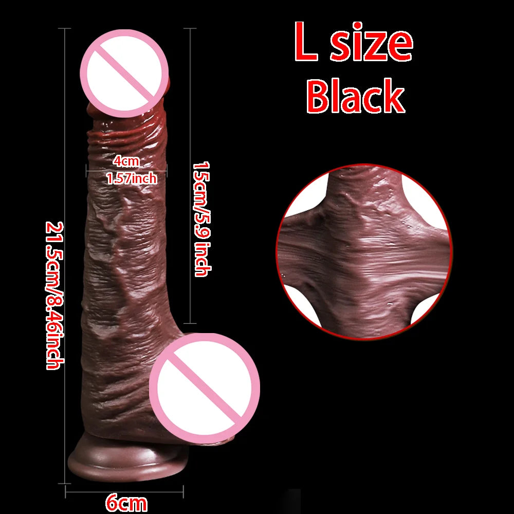 Sliding foreskin penis for women realistic dildo with suction cup female masturbator dual-layer silicone Big Dick adult sex toys