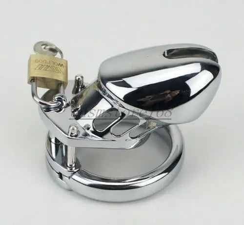 Small Metal Male Chastity Device with Brass Lock BDSM Sex Toy for Men Penis Lock Erotic Urethral Bondage Husband Loyalty Product