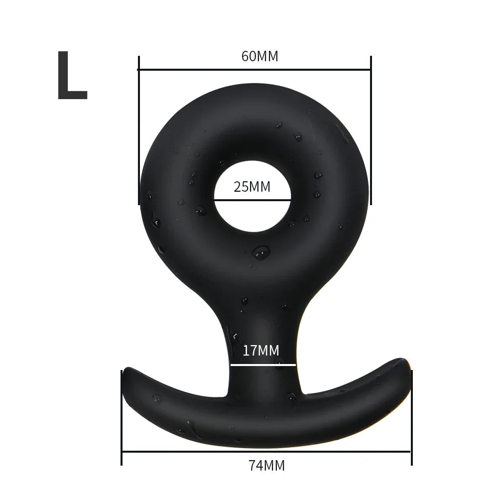 Sofe Silicone Round Anal Butt Plug 3 Sizes Anal Plug Unisex Wearable Butt Plugs Adults Trainer Massager Sex Toys for Men/Women