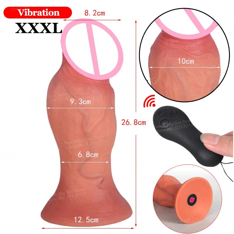 Big Glans Dildo Vibrator Vagina Stimulator