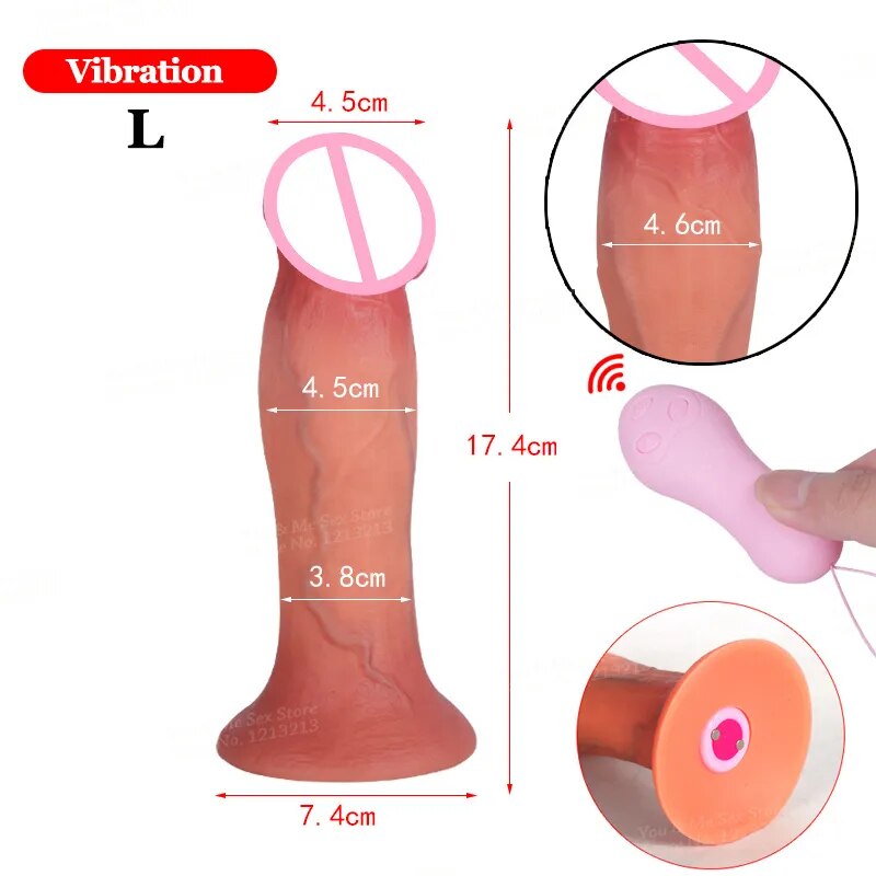 Big Glans Dildo Vibrator Vagina Stimulator