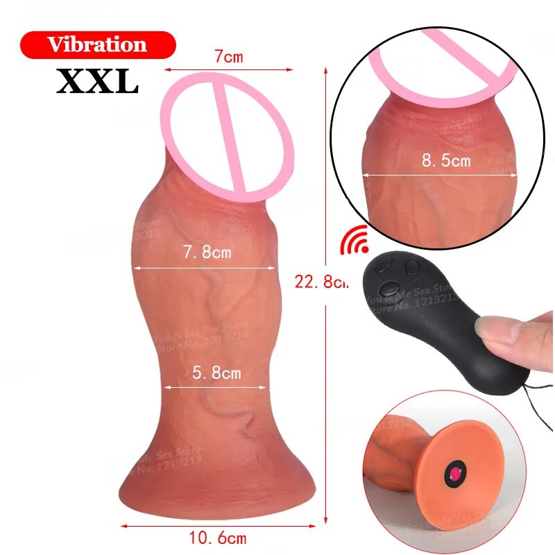 Big Glans Dildo Vibrator Vagina Stimulator