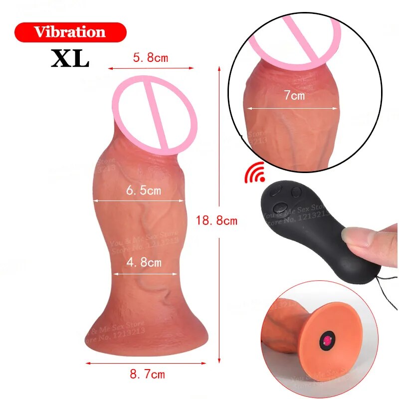 Big Glans Dildo Vibrator Vagina Stimulator