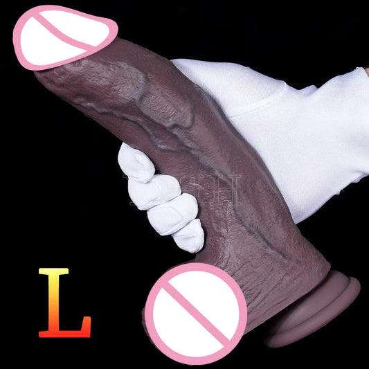 Soft Big Penis Dildo Realistic Big Dick Cock With Suction Cup Double Silicone Vaginal Masturbators Penis Erotic Toy for Women