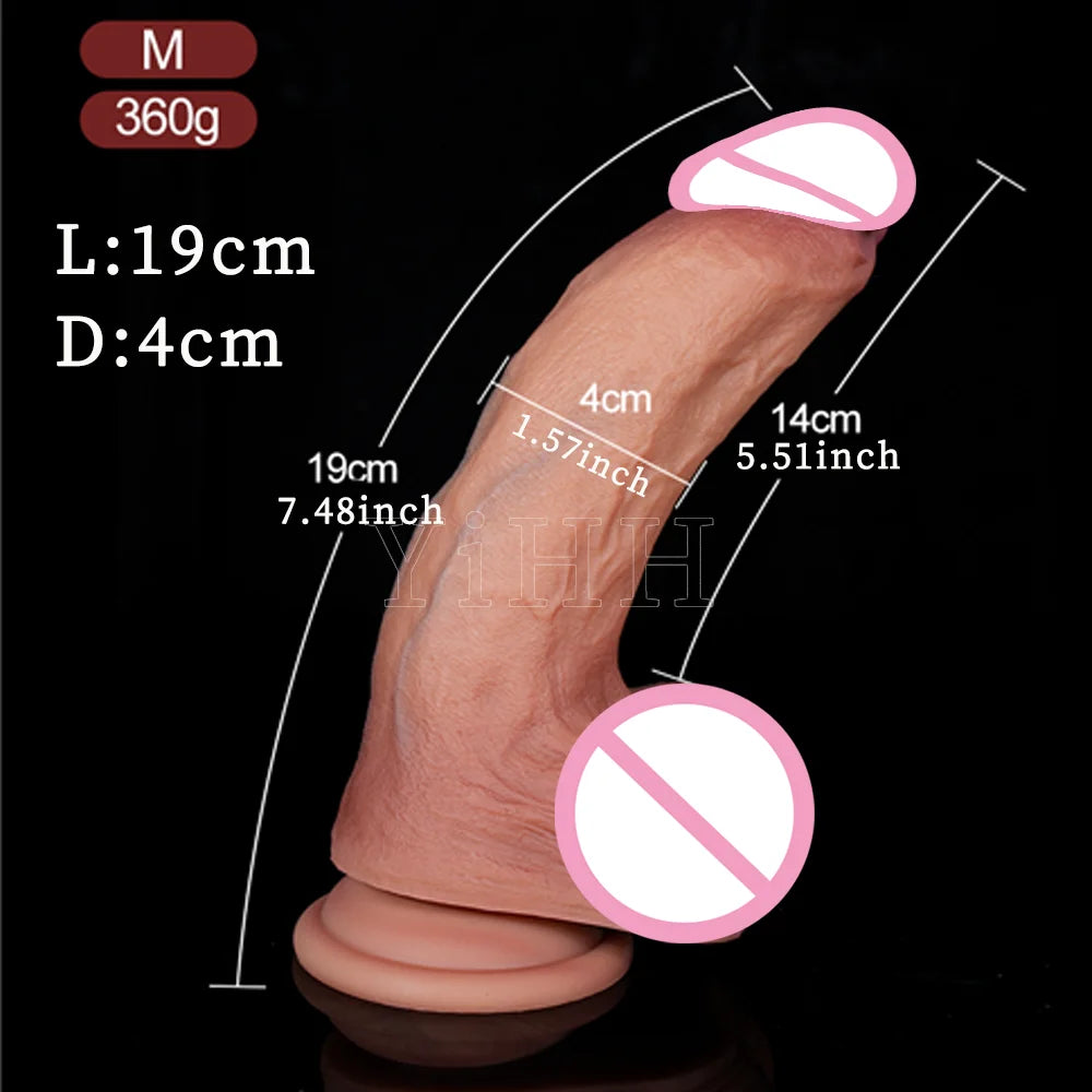 Soft Big Penis Dildo Realistic Big Dick Cock With Suction Cup Double Silicone Vaginal Masturbators Penis Erotic Toy for Women