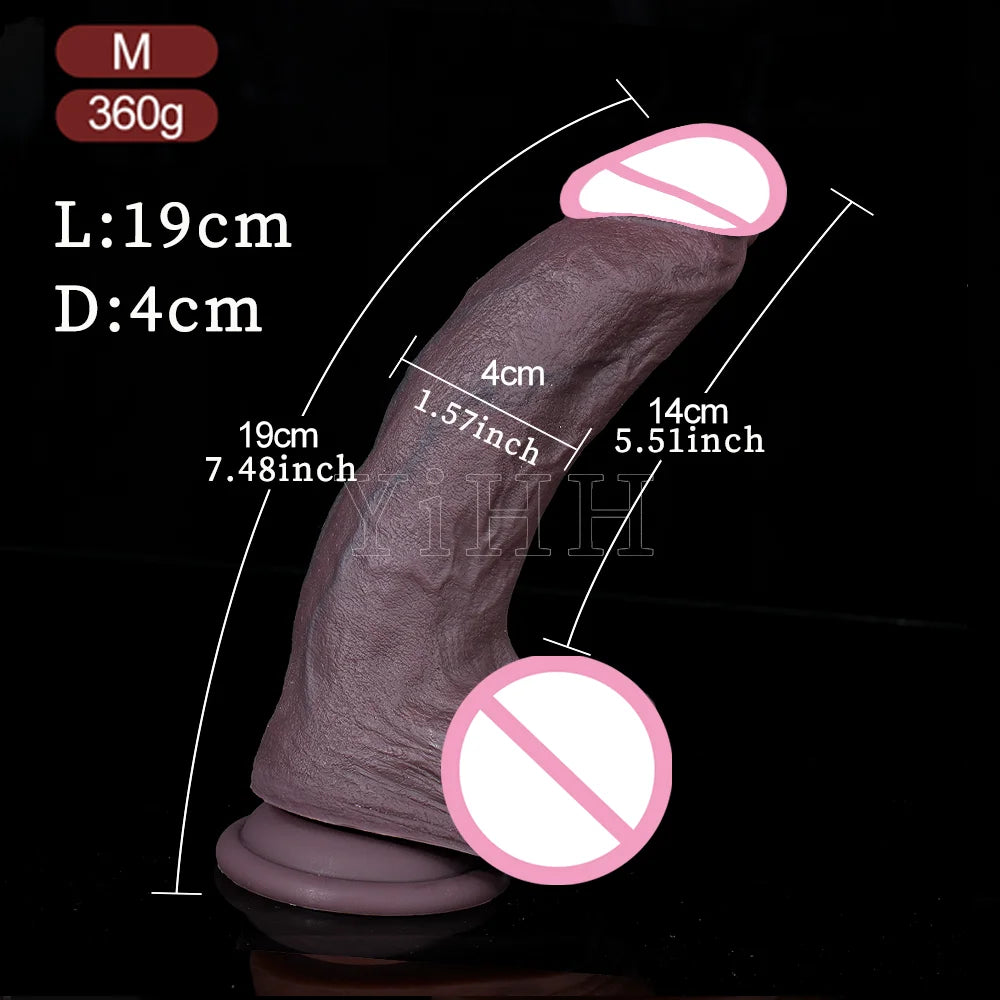 Soft Big Penis Dildo Realistic Big Dick Cock With Suction Cup Double Silicone Vaginal Masturbators Penis Erotic Toy for Women