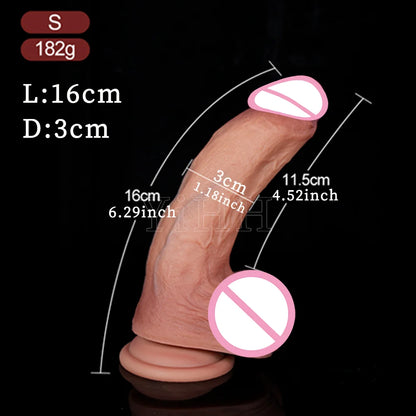 Soft Big Penis Dildo Realistic Big Dick Cock With Suction Cup Double Silicone Vaginal Masturbators Penis Erotic Toy for Women