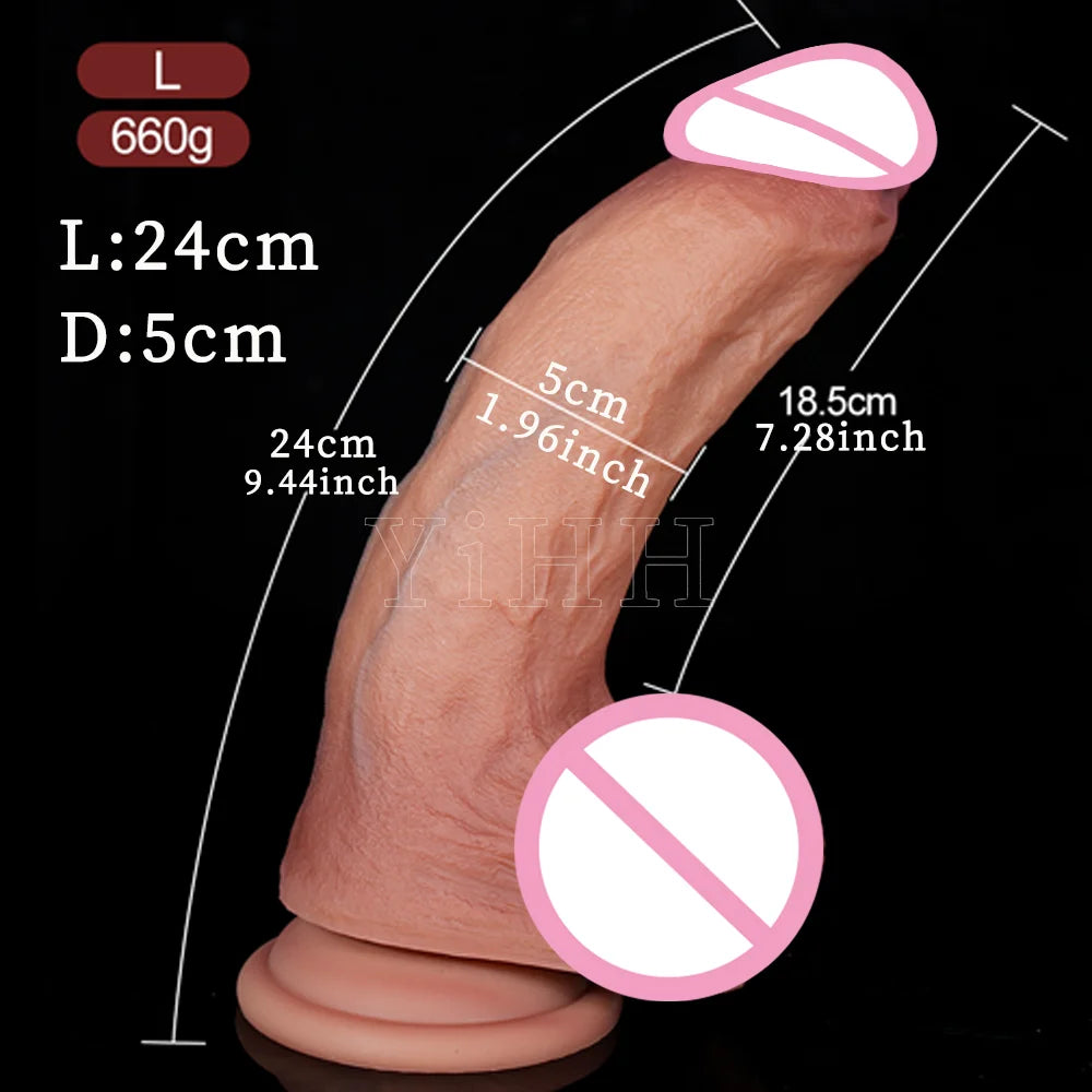 Soft Big Penis Dildo Realistic Big Dick Cock With Suction Cup Double Silicone Vaginal Masturbators Penis Erotic Toy for Women