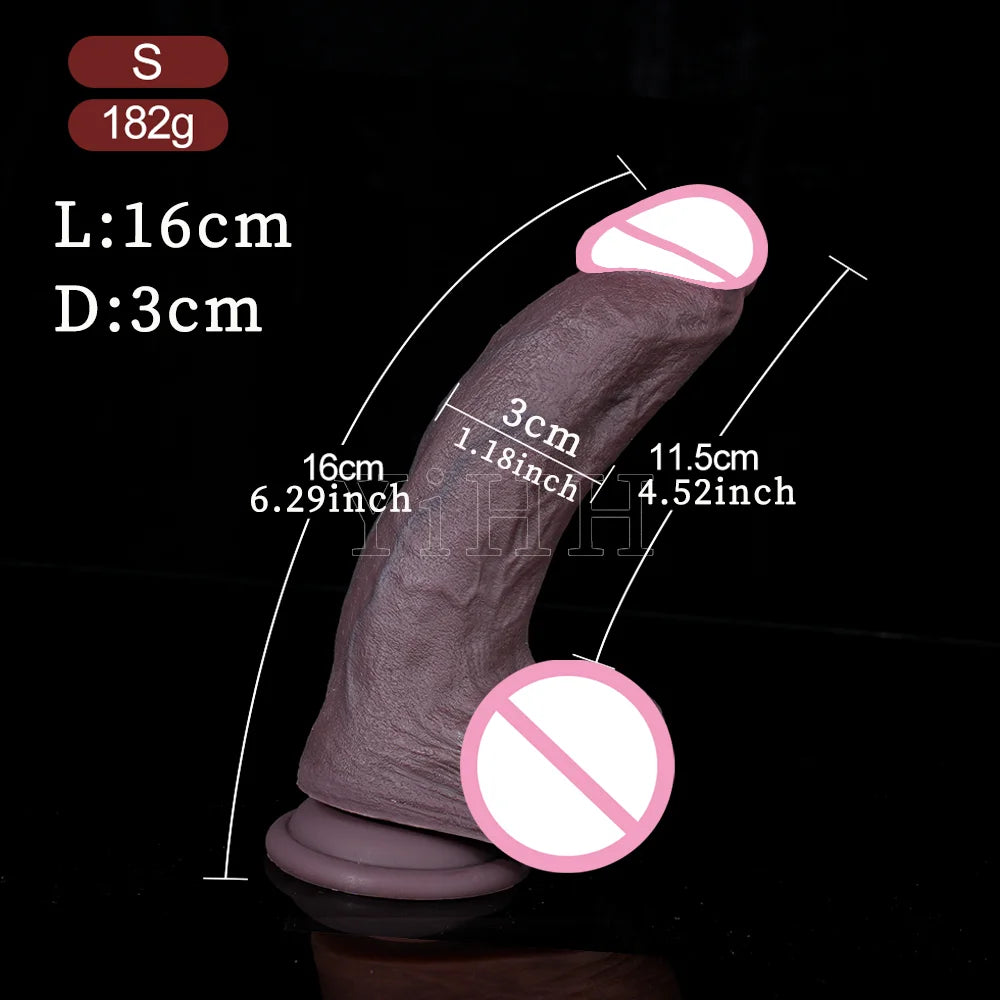 Soft Big Penis Dildo Realistic Big Dick Cock With Suction Cup Double Silicone Vaginal Masturbators Penis Erotic Toy for Women