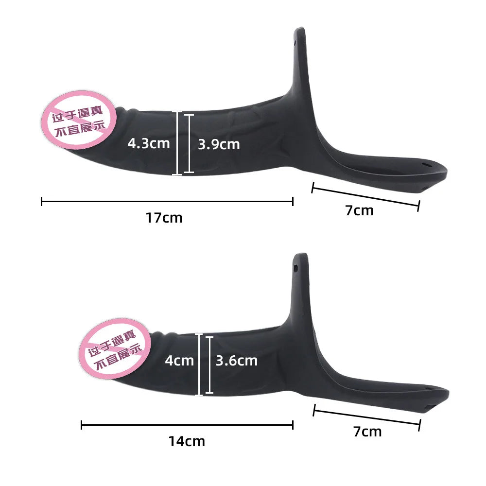 Soft Hollow Strap On Dildo for Men Enhance Enlarger Penis Dildo Extender Hollow Penis Strapon Harness Sex Products No Vibration