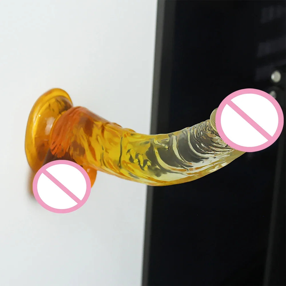 Soft Huge Dildo Realistic with Ball Suction Cup Peni Anal Sex Toy for Female Masturbator Adult Sex Product Toys for Adult G-spot