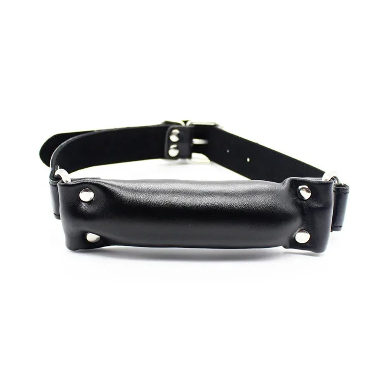 Soft Leather Padded Pillow Mouth Gag Slave Dog Bone Harness Bite Gag Pony Play Sex Toys for Couple Open Mouth Restraints Straps