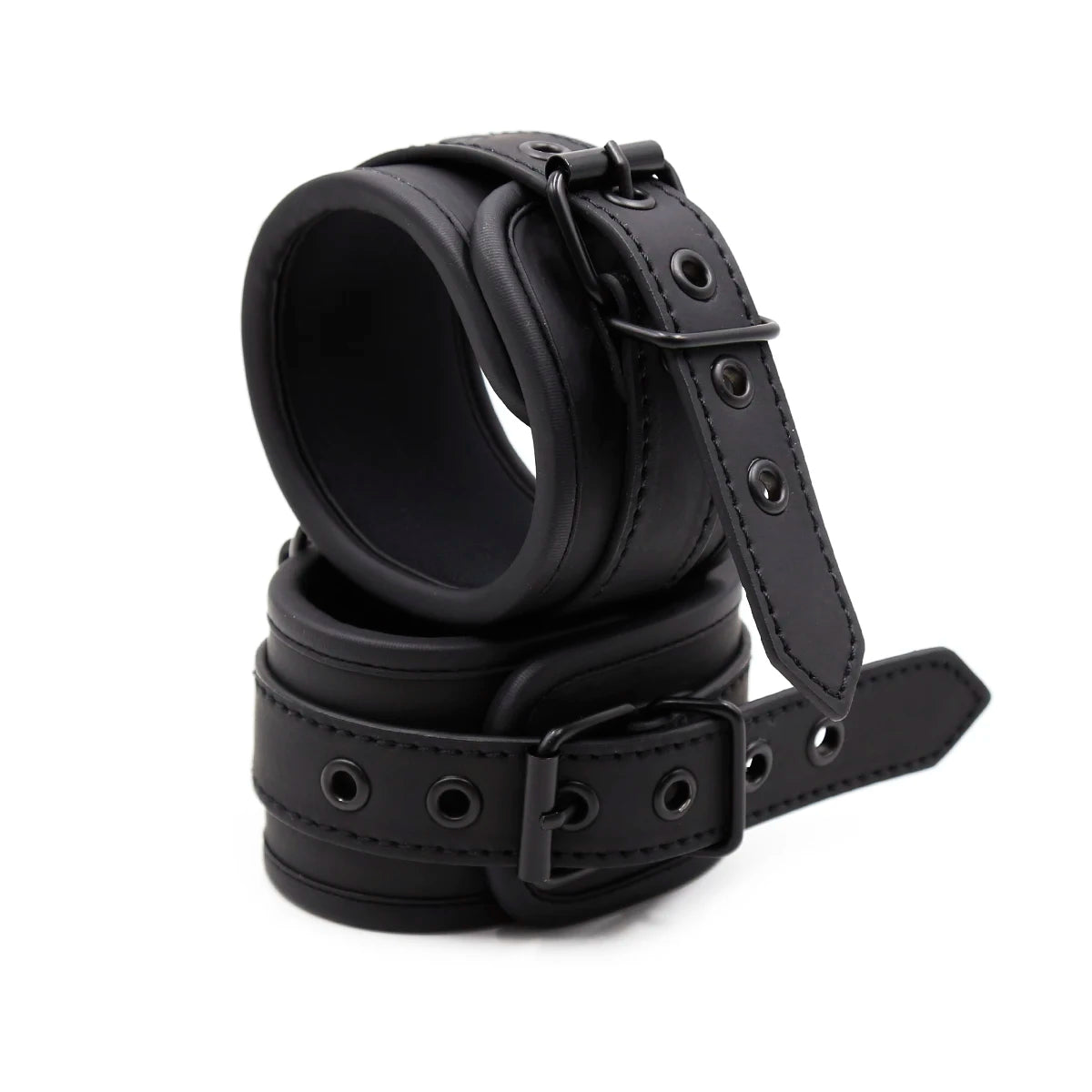 Soft PU Adjustable Leather Handcuffs Ankle Cuffs Restraints Bondage Collar Leash BDSM Sex Toys for Couples Exotic Accessories