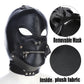 Soft PU Leather Hood Mask Blindfold Full Head Harness Restraints Mask BDSM Bondage Gimp Halloween Mask Sex Toys for Couples